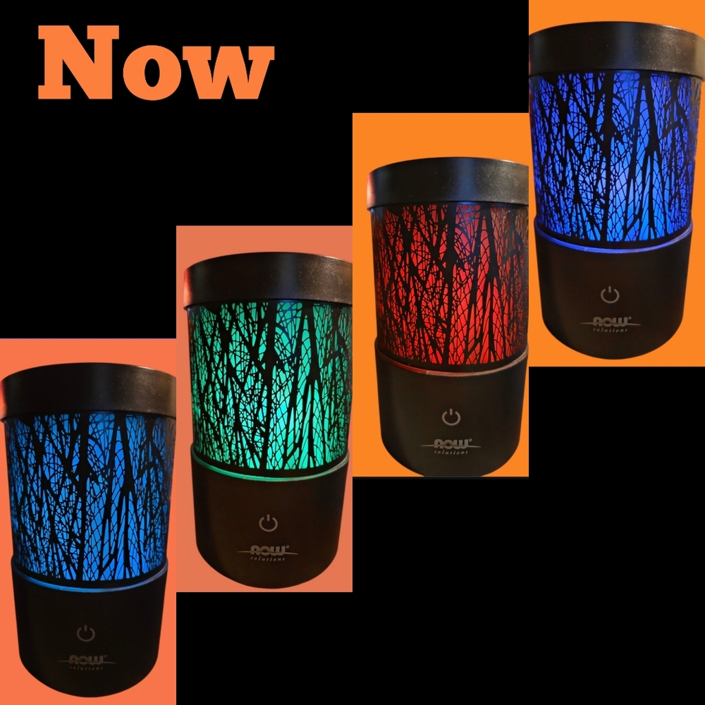 NOW Solutions Color-Changing Essential Oil Diffuser Black Base